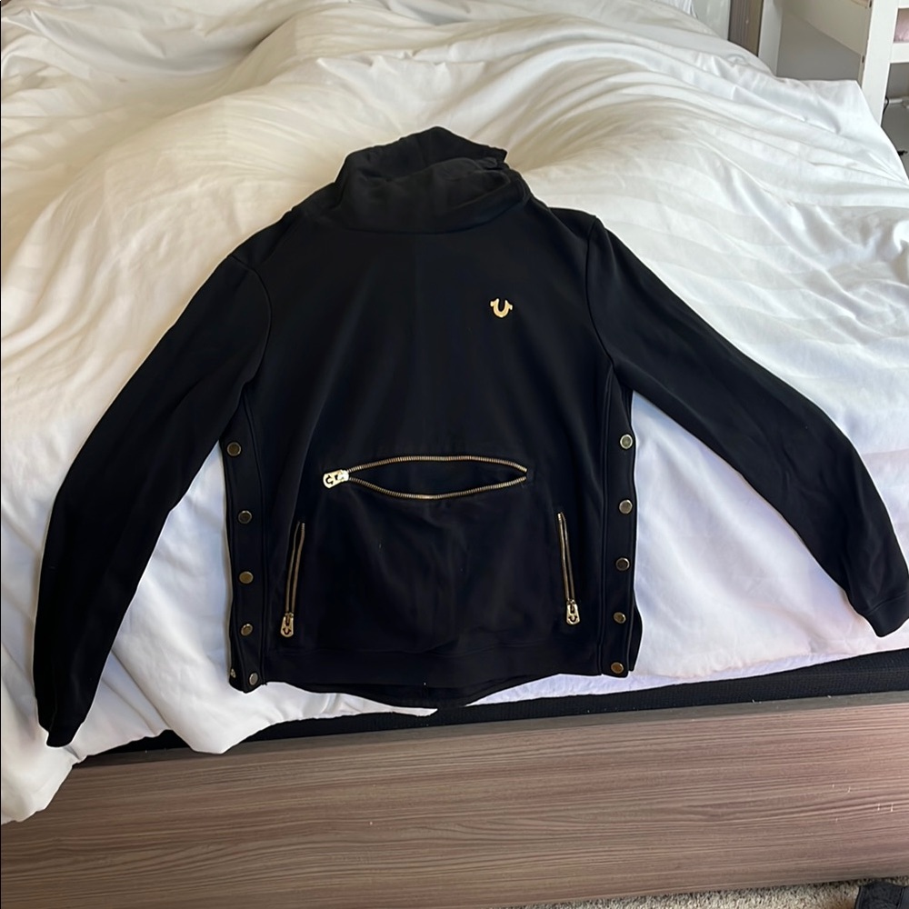 Black Jacket with Gold Accents
